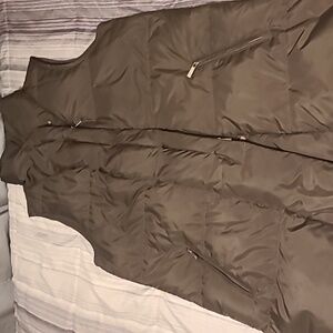 Lafayette 148 New York Quilted Puffer Down Vest w/ Back Zip Sz. M